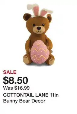 Marshalls COTTONTAIL LANE 11in Bunny Bear Decor offer