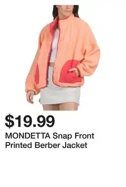 Marshalls MONDETTA Snap Front Printed Berber Jacket offer