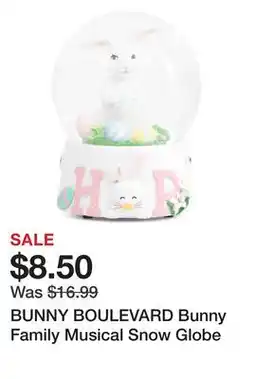 Marshalls BUNNY BOULEVARD Bunny Family Musical Snow Globe offer