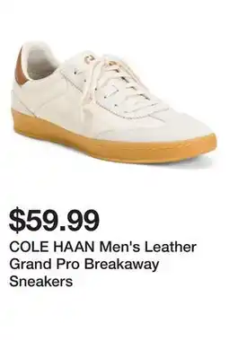 Marshalls COLE HAAN Men's Leather Grand Pro Breakaway Sneakers offer