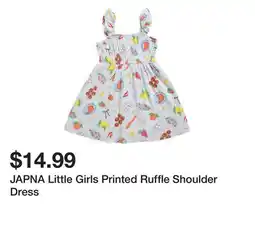 Marshalls JAPNA Little Girls Printed Ruffle Shoulder Dress offer