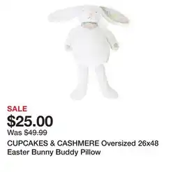 Marshalls CUPCAKES & CASHMERE Oversized 26x48 Easter Bunny Buddy Pillow offer