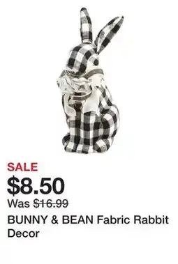 Marshalls BUNNY & BEAN Fabric Rabbit Decor offer