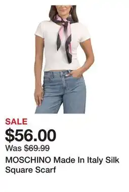 Marshalls MOSCHINO Made In Italy Silk Square Scarf offer