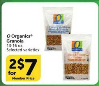 Vons O Organics Granola offer