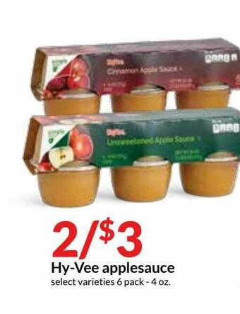 Hy-Vee Hy-Vee Applesauce offer