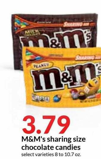 Hy-Vee M&m's Sharing Size Chocolate Candies offer