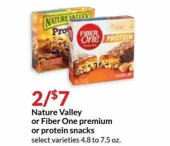 Hy-Vee Nature Valley Or Fiber One Premium Or Protein Snacks offer