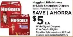 Food 4 Less Huggies Little Movers or Little Snugglers Diapers offer