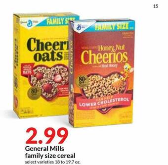 Hy-Vee General Mills Family Size Cereal offer