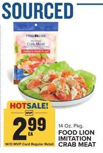 Food Lion FOOD LION IMITATION CRAB MEAT offer