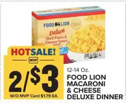 Food Lion FOOD LION MACARONI & CHEESE DELUXE DINNER offer