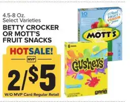 Food Lion Betty Crocker or Mott's Fruit Snacks offer