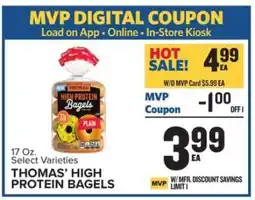 Food Lion THOMAS’ HIGH PROTEIN BAGELS offer