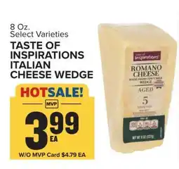 Food Lion Taste of Inspirations Italian Cheese Wedge offer