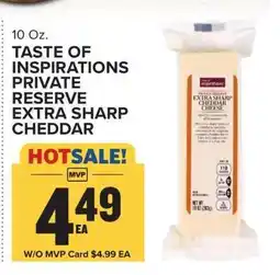 Food Lion Taste of Inspirations Private Reserve Extra Sharp Cheddar offer