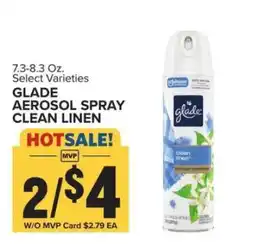 Food Lion Glade Aerosol Spray Clean Linen offer