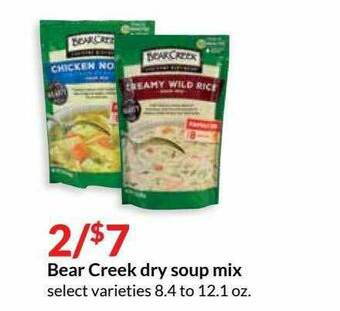 Hy-Vee Bear Creek Dry Soup Mix offer
