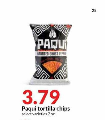 Hy-Vee Paqui Tortilla Chips offer