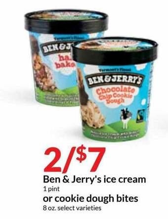 Hy-Vee Ben & Jerry's Ice Cream Or Cookie Dough Bites offer
