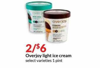 Hy-Vee Overjoy Light Ice Cream offer