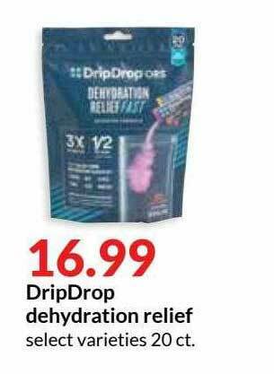 Hy-Vee DripDrop Dehydration Relief offer