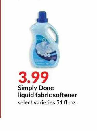 Hy-Vee Simply Done Liquid Fabric Softener offer