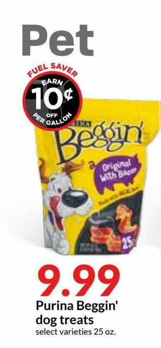 Hy-Vee Purina Beggin' Dog Treats offer