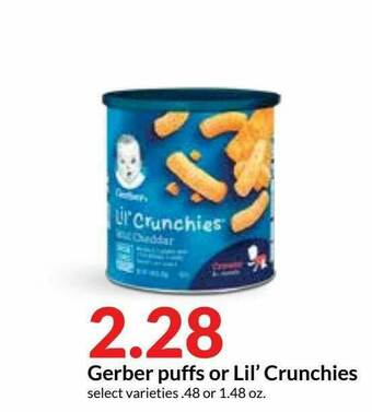 Hy-Vee Gerber Puffs Or Lil' Crunchies offer