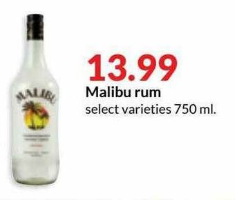 Hy-Vee Malibu Rum offer