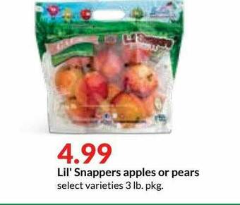 Hy-Vee Lil' Snappers Apples Or Pears offer