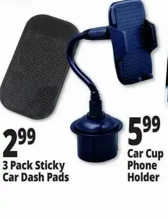 Ocean State Job Lot 3 Pack Sticky Car Dash Pads, Car Cup Phone Holder offer