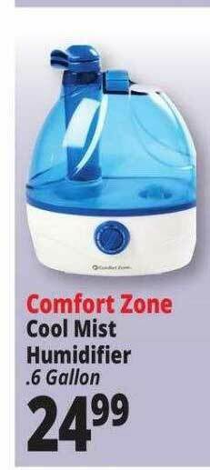 Ocean State Job Lot Comfort Zone Cool Mist Humidifier offer