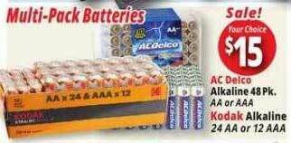 Ocean State Job Lot Multi-pack Batteries offer