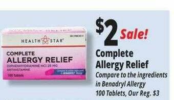 Ocean State Job Lot Complete Allergy Relief offer