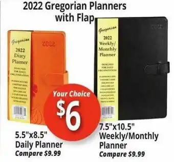 Ocean State Job Lot 2022 Gregorian Planners With Flap offer