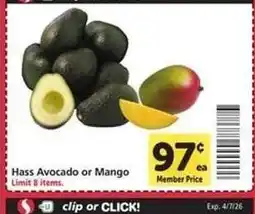 Safeway Hass Avocado or Mango offer