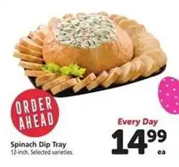 Safeway Spinach Dip Tray offer