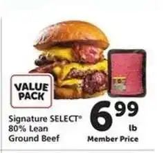 Safeway Signature SELECT 80% Lean Ground Beef offer