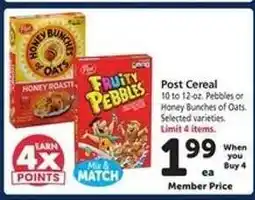 Safeway Post Cereal offer
