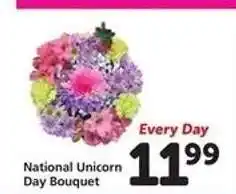 Safeway National Unicorn Day Bouquet offer
