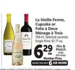 Safeway La Vieille Ferme, Cupcake or Folie à Deux Ménage à Trois offer
