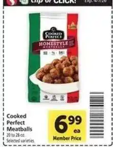 Safeway Cooked Perfect Meatballs offer