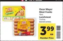 Safeway Oscar Mayer Meat Franks offer
