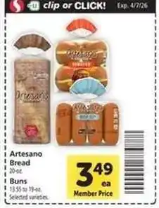 Safeway Artesano Bread offer