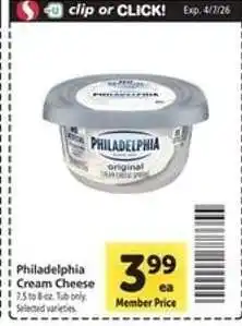 Safeway Philadelphia Cream Cheese offer