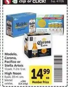 Safeway Modelo, Corona, Pacifico or Stella Artois offer