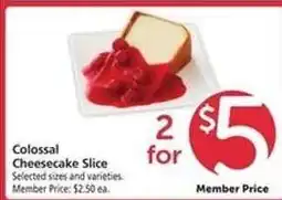 Safeway Colossal Cheesecake Slice offer