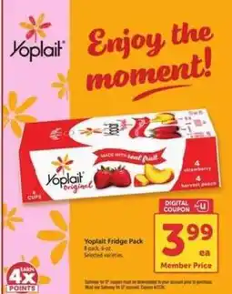 Safeway Yoplait Fridge Pack offer