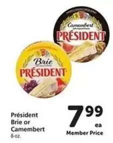 Safeway Président Brie or Camembert offer